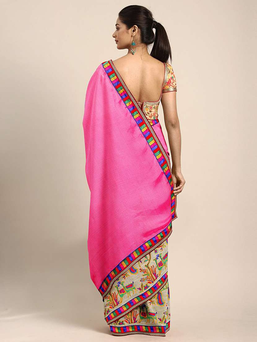 women's embroidered saree with blouse - 17528622 -  Standard Image - 1