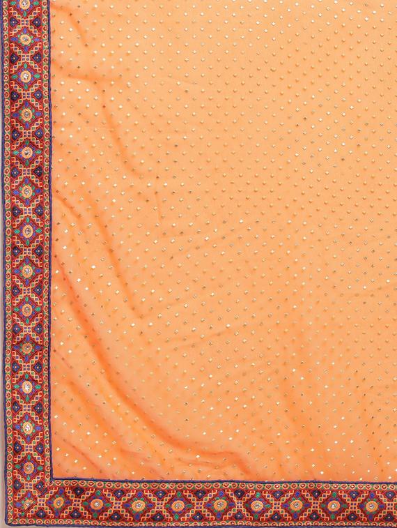 solid half & half saree - 17528629 - Standard Image - 4