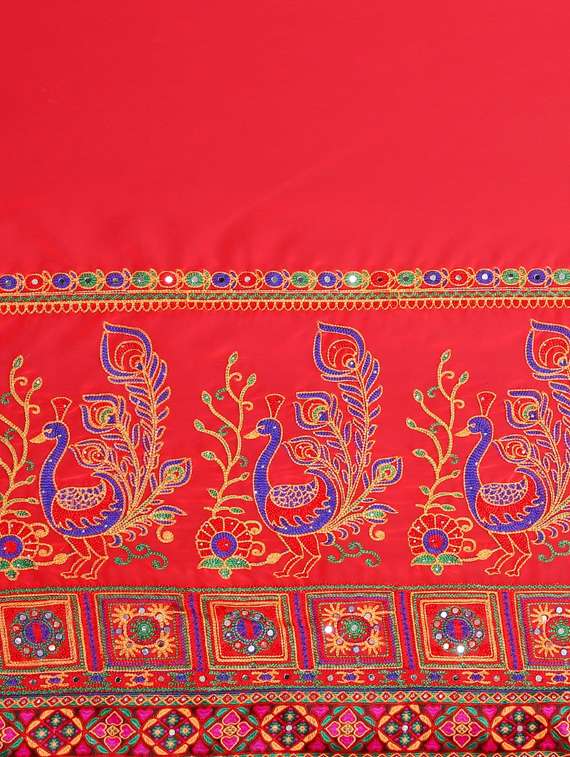 women's ethnic motifs brown colored saree - 17528633 -  Standard Image - 4