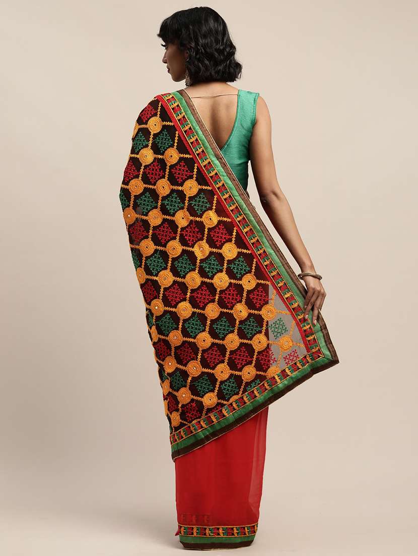 women's embroidered saree with blouse - 17528637 -  Standard Image - 1