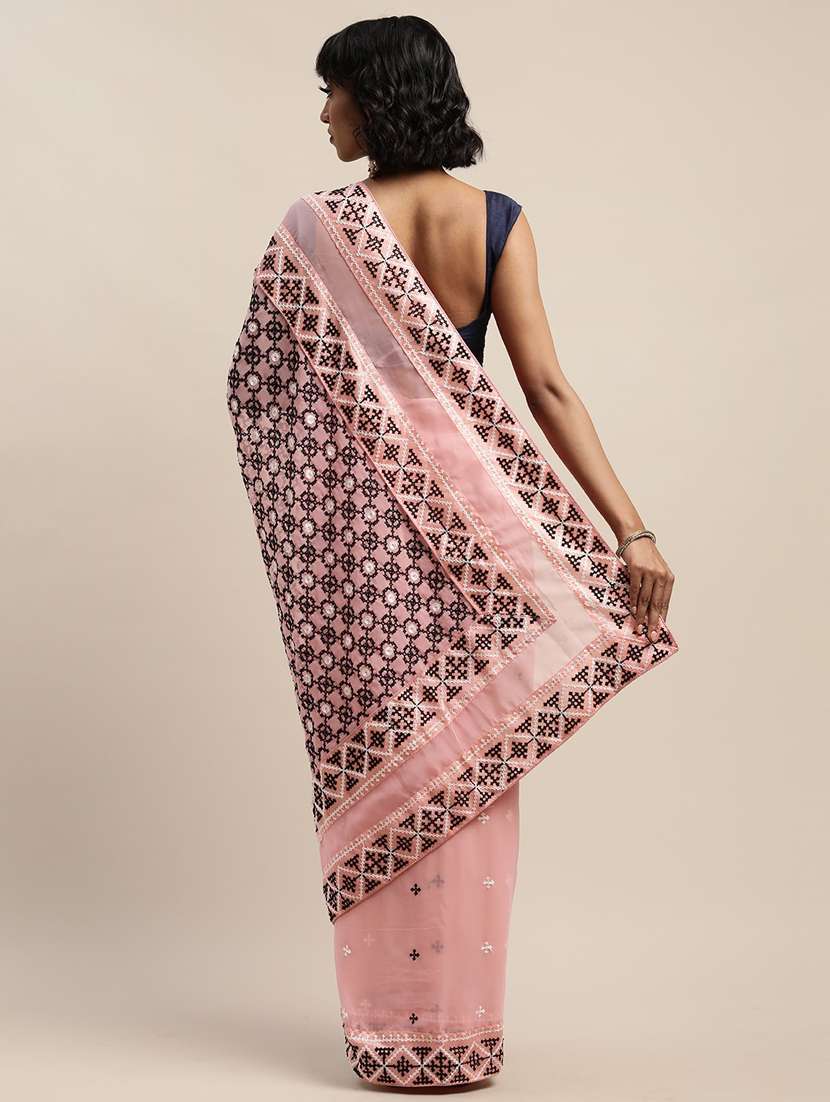 women's embroidered saree with blouse - 17528660 -  Standard Image - 1