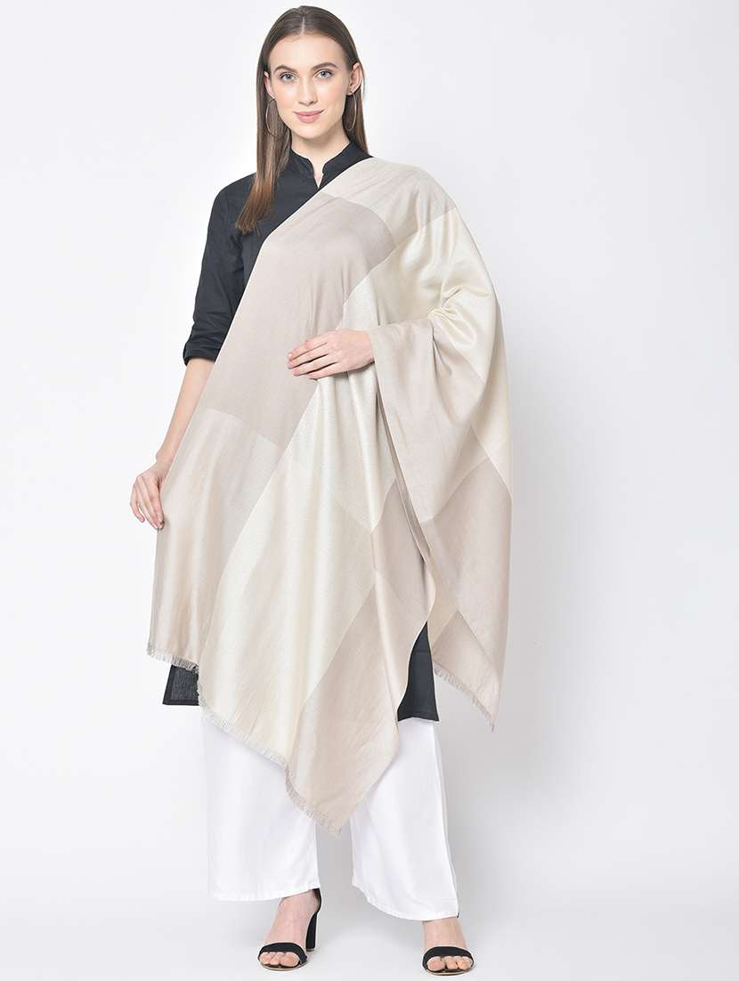 beige cotton stole