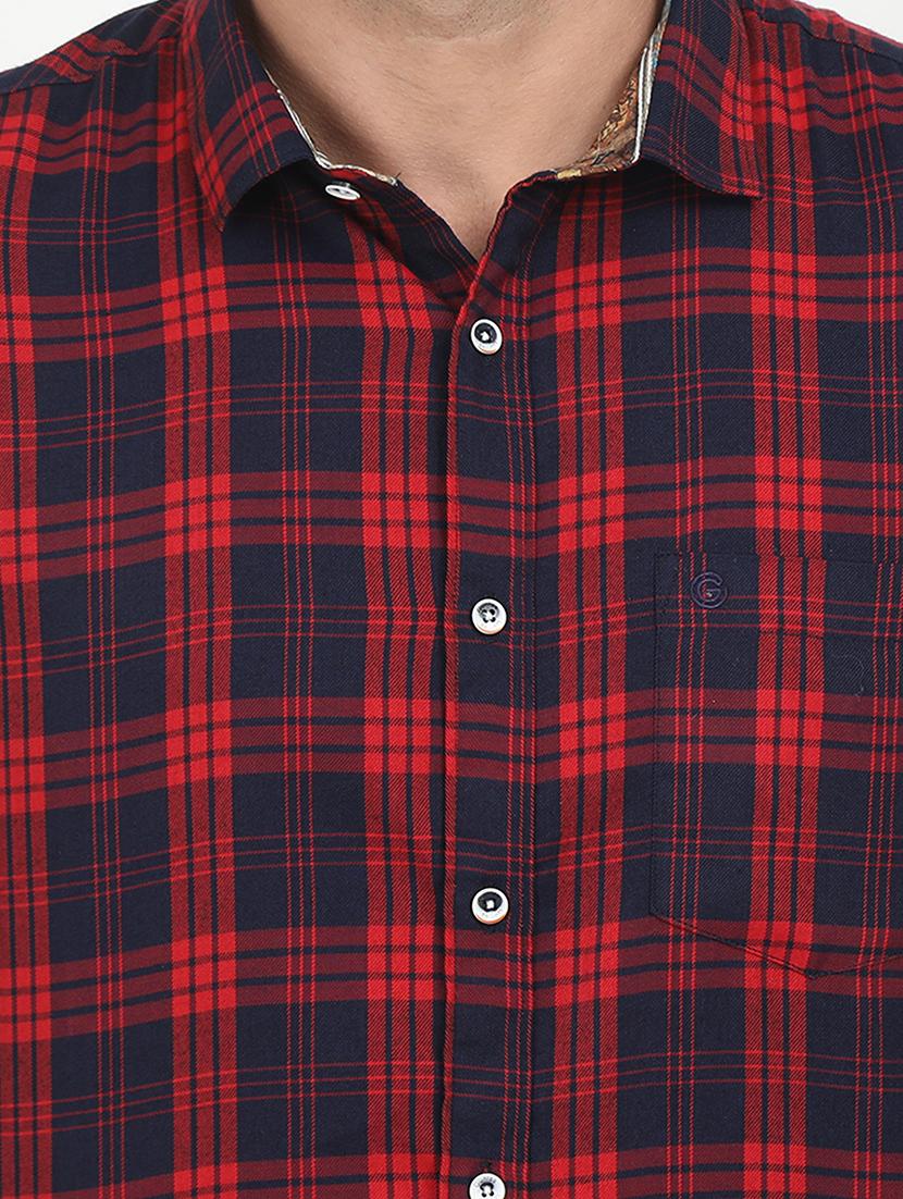 red checkered casual shirt - 17528959 - Standard Image - 4