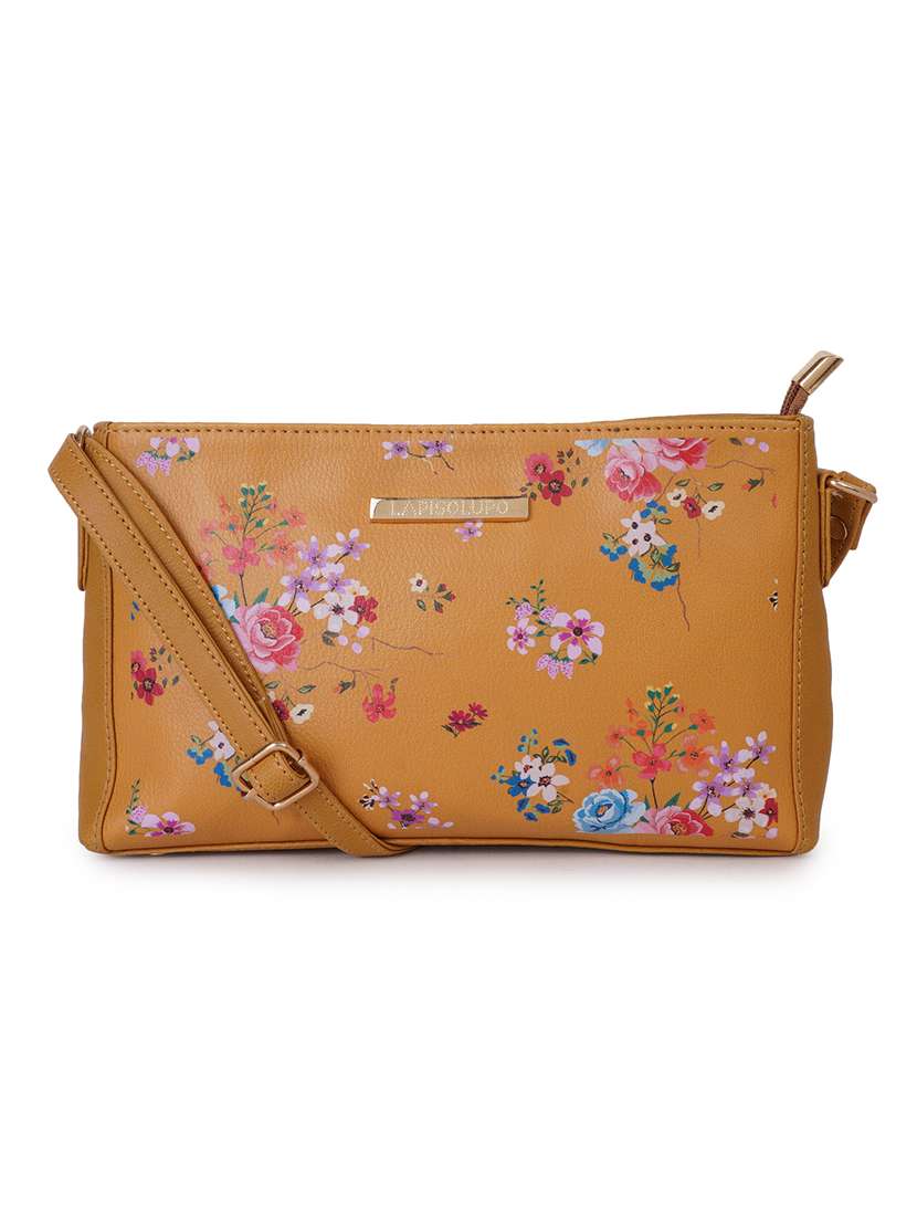 nude leatherette (pu) sling bag
