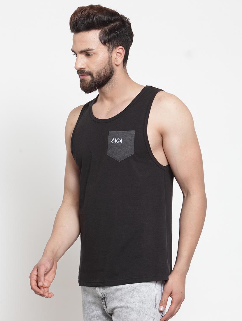black solid pocket vest - 17529756 - Standard Image - 1