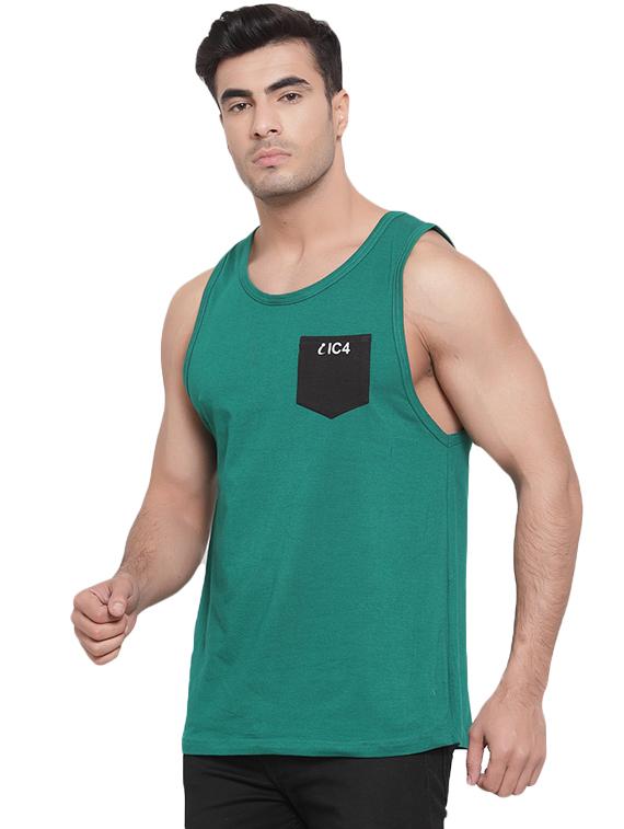 green solid pocket vest - 17529760 - Standard Image - 1