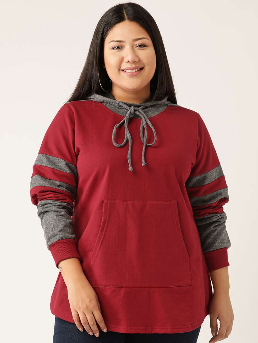 hooded neck plus sweatshirt