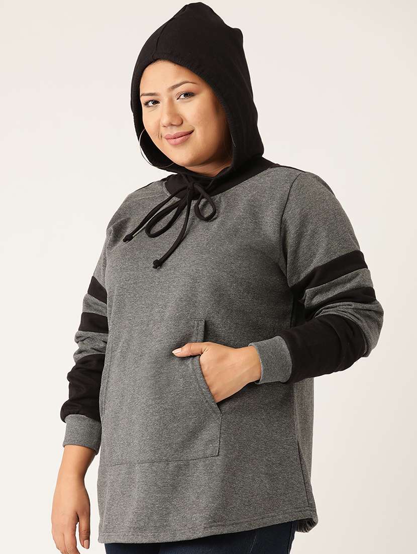 hooded neck plus sweatshirt - 17529855 -  Standard Image - 1