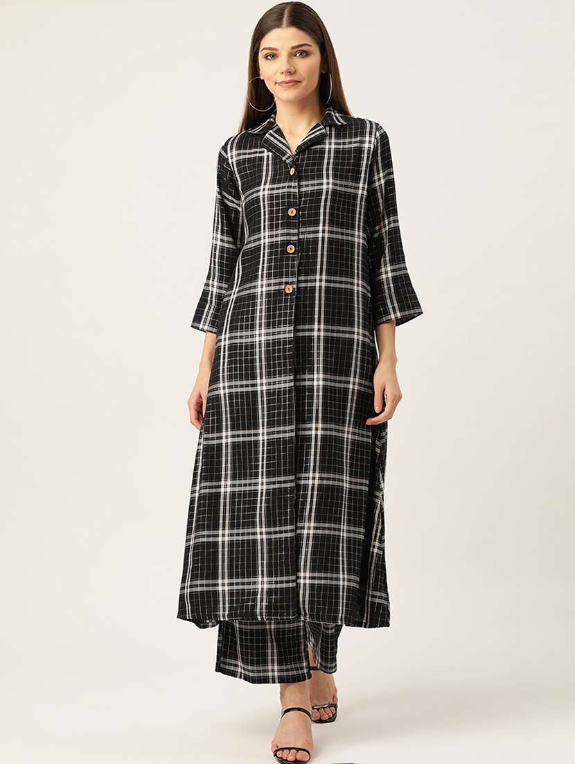 checkered kurta palazzo set