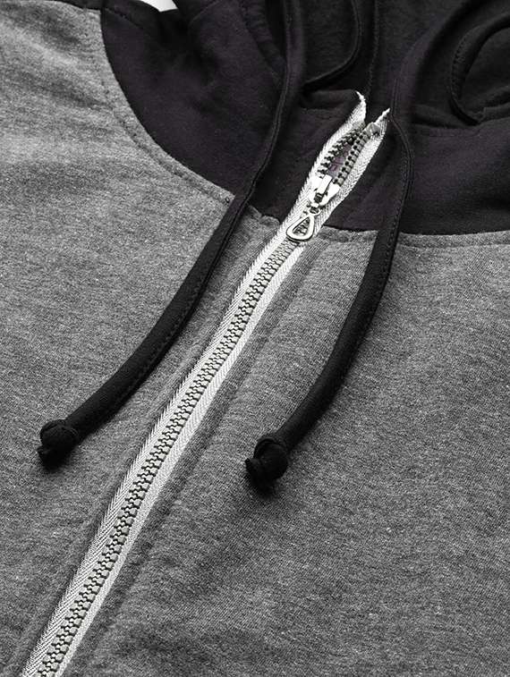 women color block long sleeve hooded sweatshirt - 17529997 -  Standard Image - 4