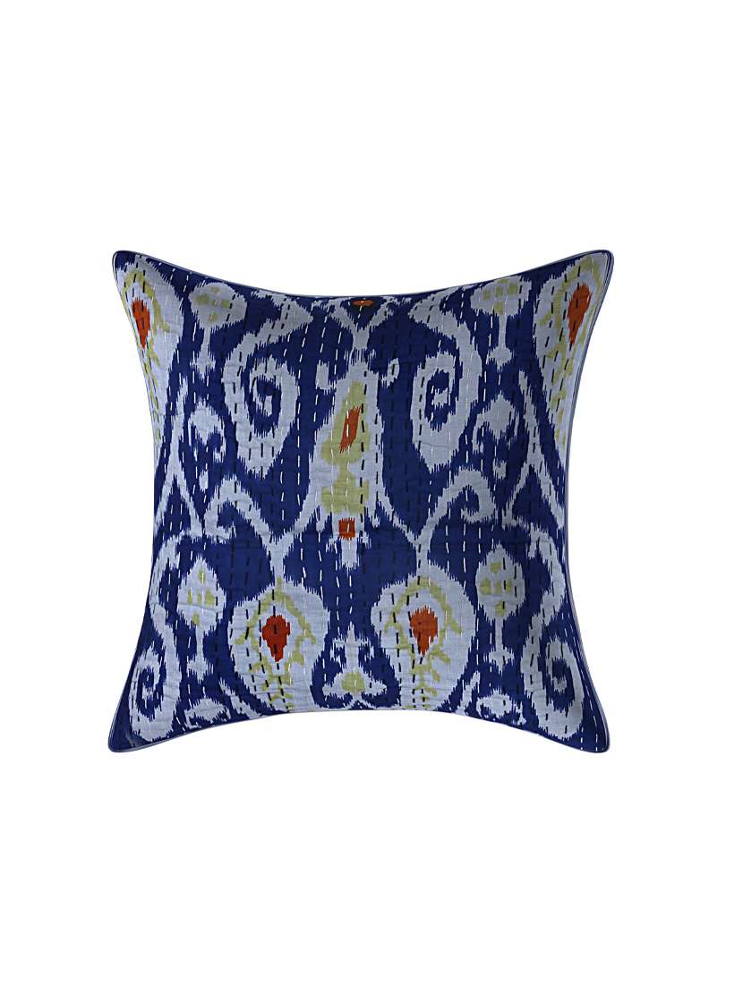 indhome life pure cotton 16x16 inches kantha work cushion cover set of 2 - 17530007 -  Standard Image - 1