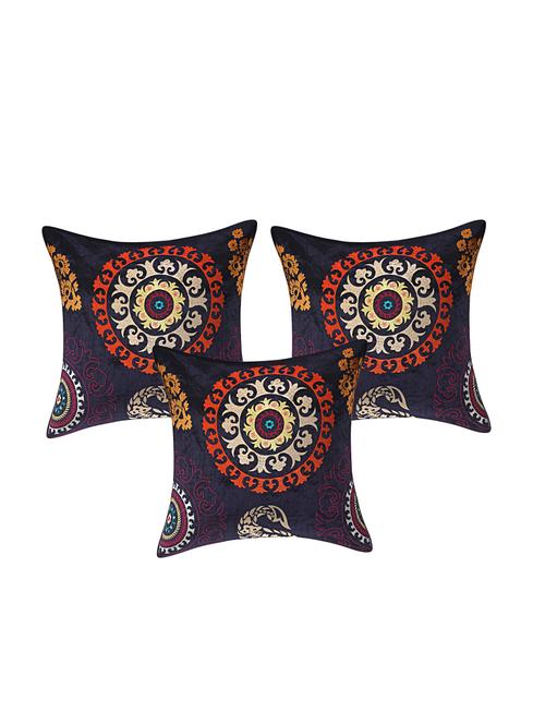 indhome life pure cotton 16x16 inches embroideried work cushion cover set of 3 - 17530061 - Standard Image - 0