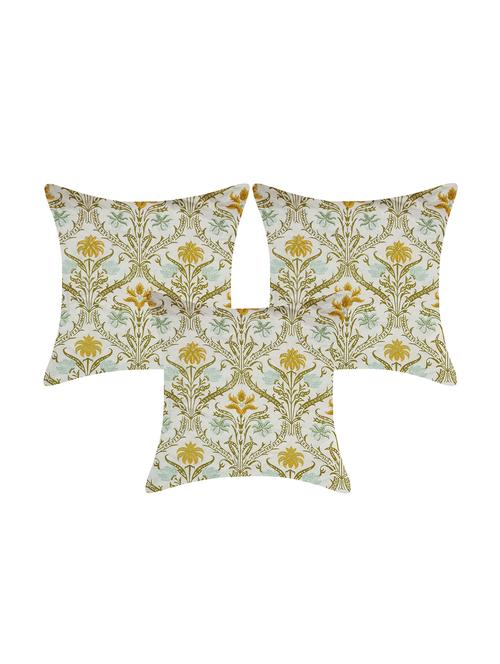 indhome life pure cotton 16x16 inches reversible cushion cover set of 3 - 17530069 - Standard Image - 0