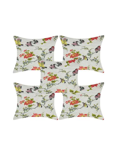 indhome life pure cotton 16x16 inches reversible cushion cover set of 5 - 17530100 -  Standard Image - 0