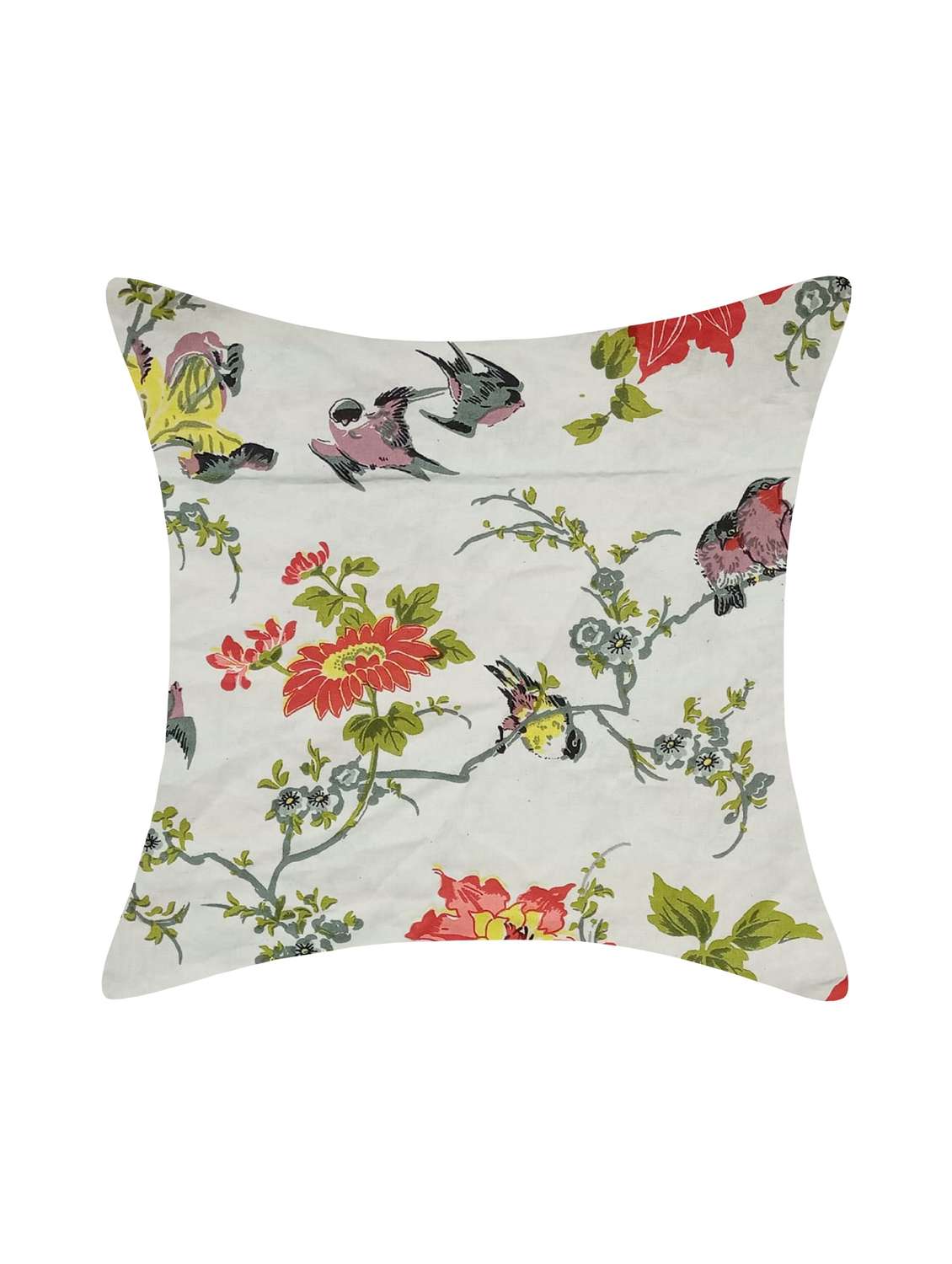 indhome life pure cotton 16x16 inches reversible cushion cover set of 5 - 17530100 -  Standard Image - 1