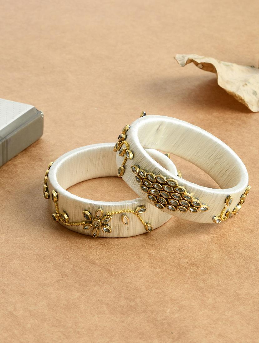 white brass bangle - 17530554 -  Zoom Image - 0