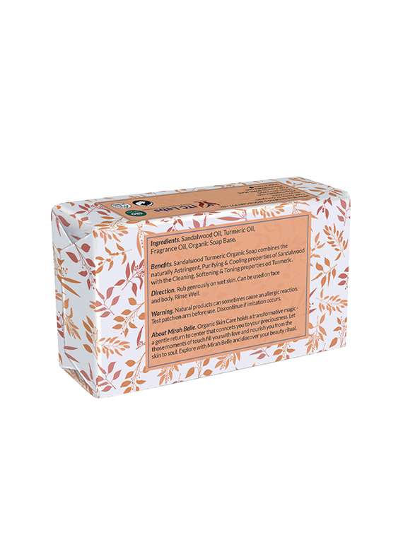 mirah belle - organic sandalwood turmeric healing soap bar, 125 gm - 17530667 - Standard Image - 1