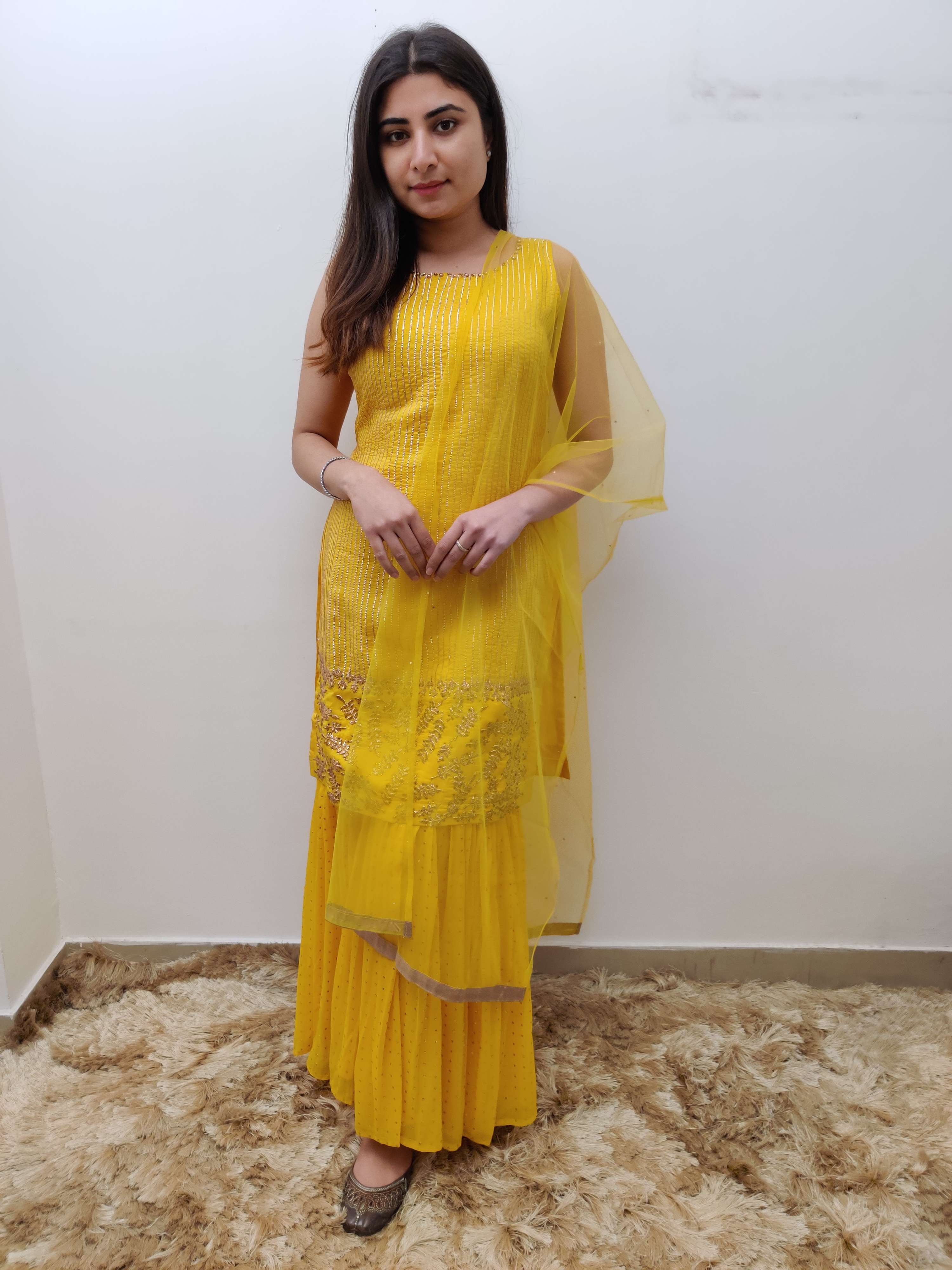 embroidered gharara set 