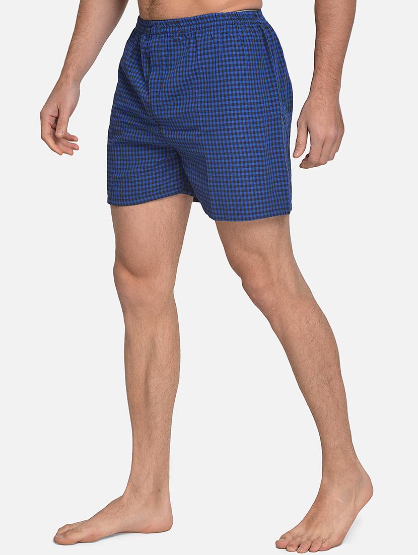 navy blue checkered boxer - 17531458 -  Standard Image - 1