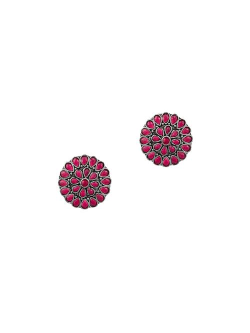 silver brass studs earring - 17531468 - Standard Image - 0