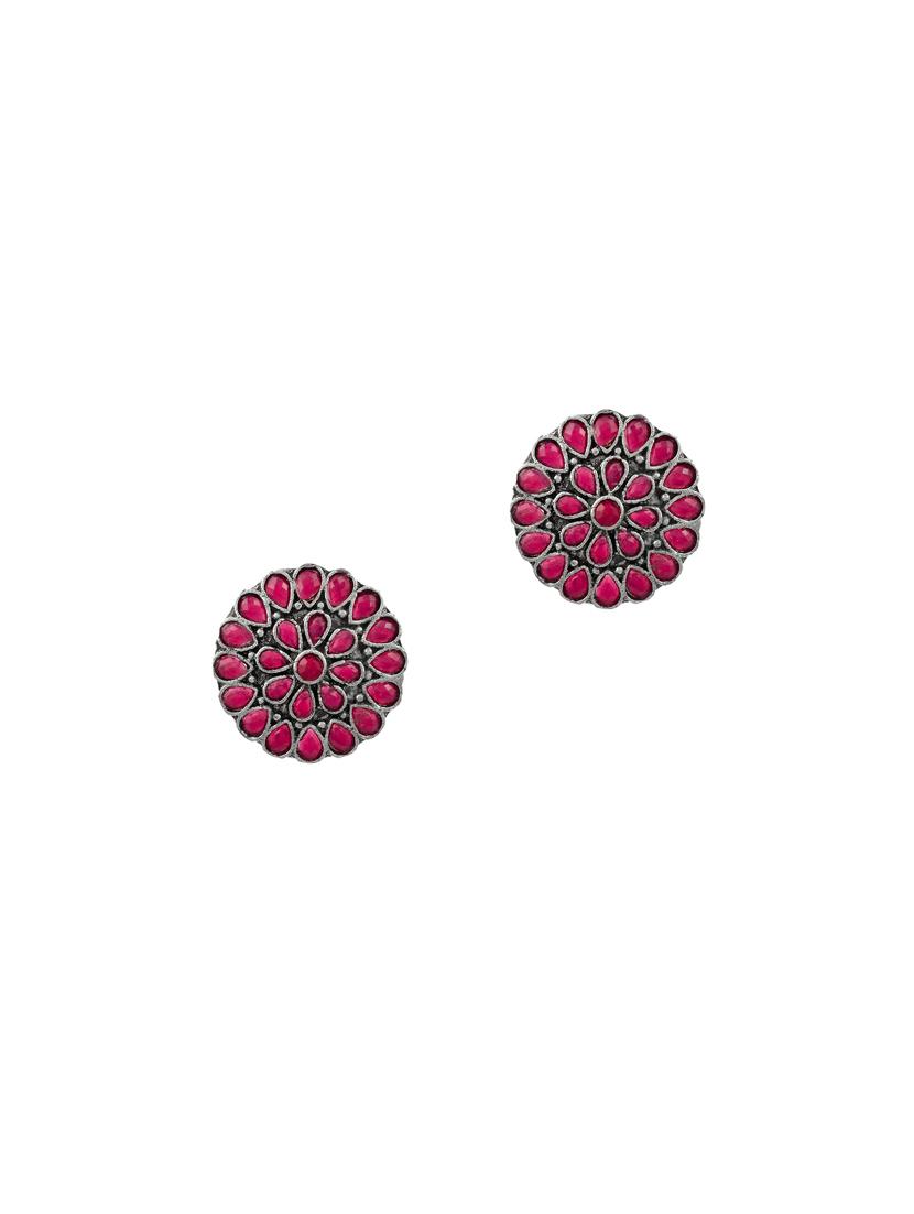 silver brass studs earring - 17531468 - Zoom Image - 0
