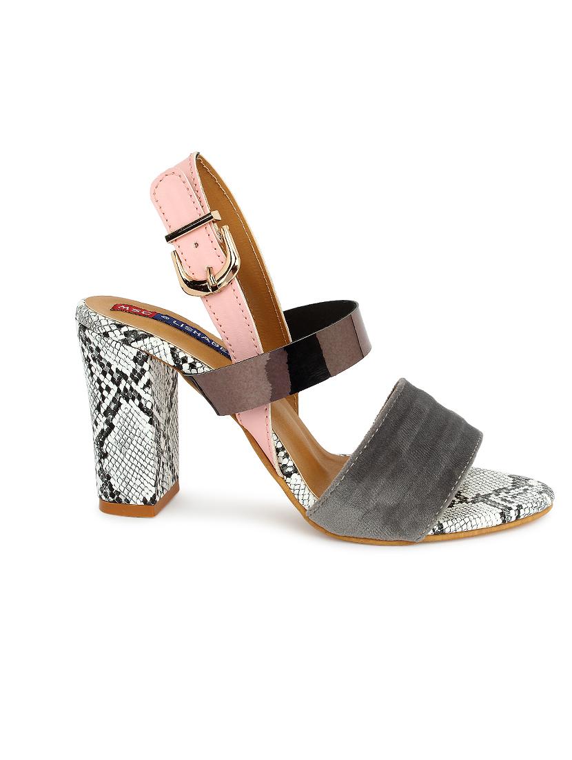 grey synthetic platforms sandals - 17531489 - Standard Image - 1