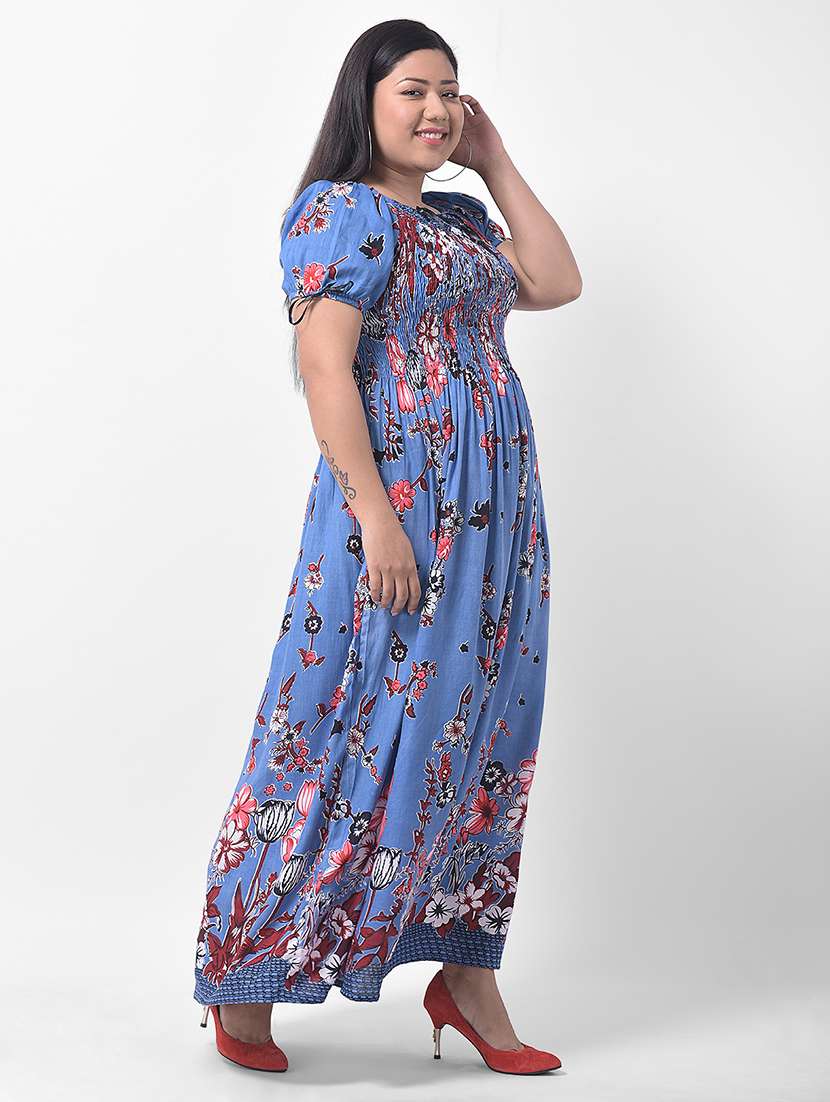 off shoulder floral maxi dress - 17532966 - Standard Image - 1