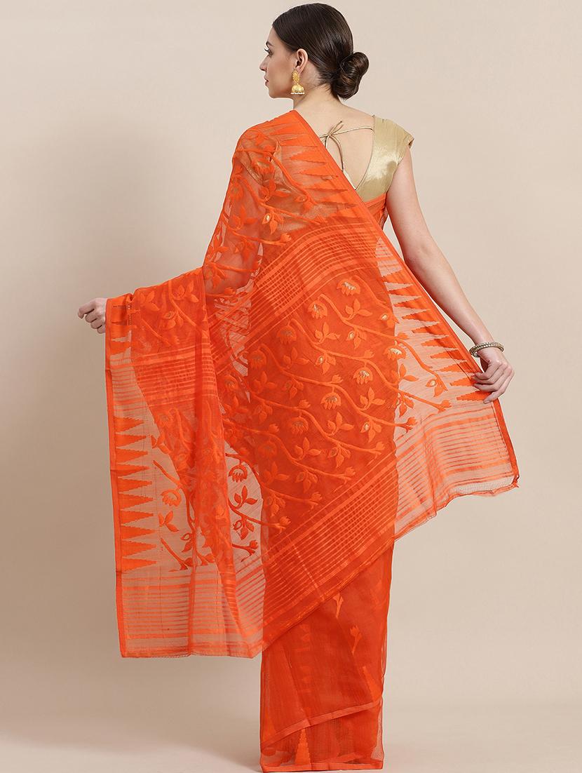 self design jamdani saree - 17533252 - Standard Image - 1