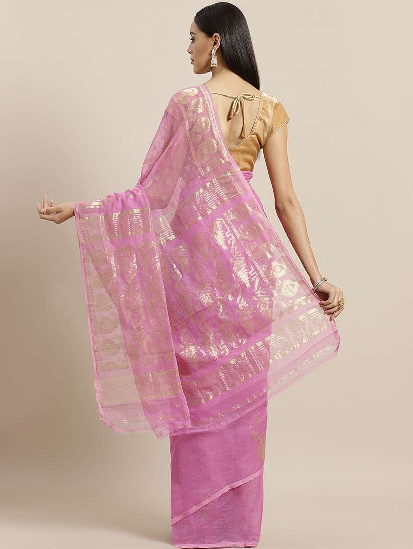 self design jamdani saree - 17533258 - Standard Image - 1