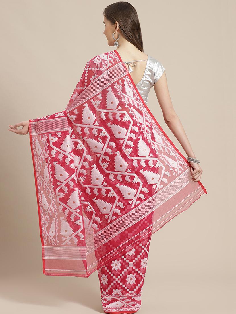 women's self design pink colored saree - 17533267 - Standard Image - 1
