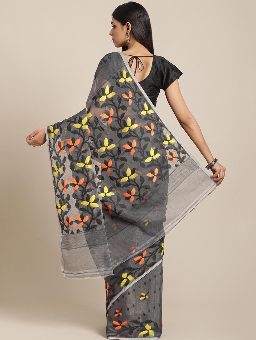 self design jamdani saree - 17533272 - Standard Image - 1
