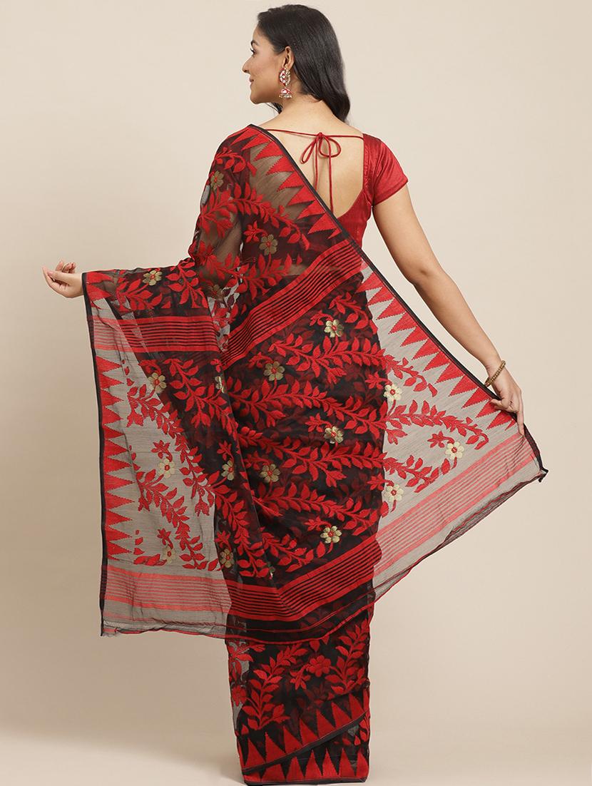 self design jamdani saree - 17533299 - Standard Image - 1