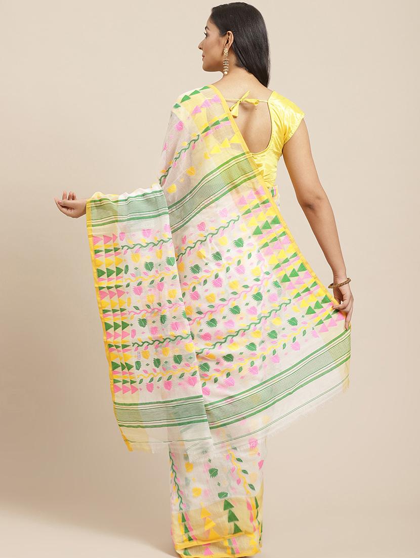self design jamdani saree - 17533317 -  Standard Image - 1