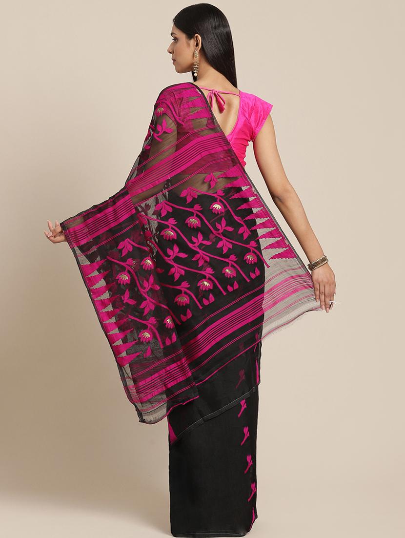 self design jamdani saree - 17533320 - Standard Image - 1