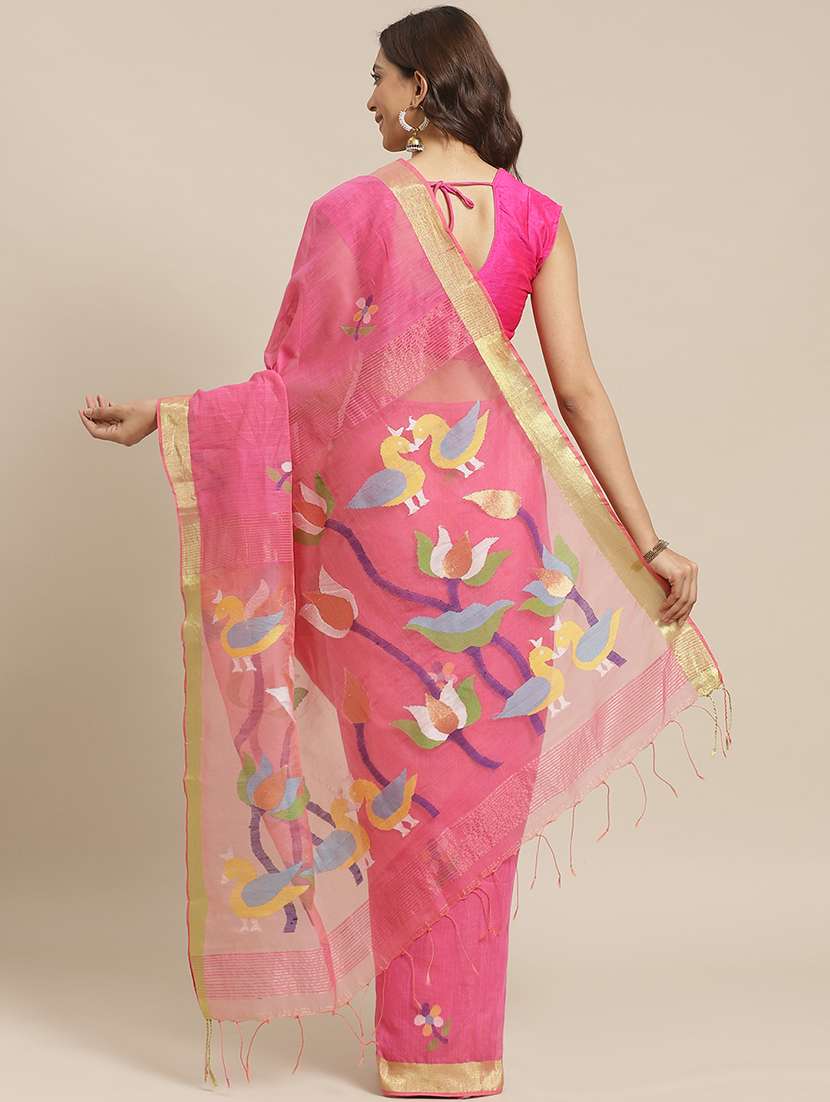 self design jamdani saree - 17533328 -  Standard Image - 1