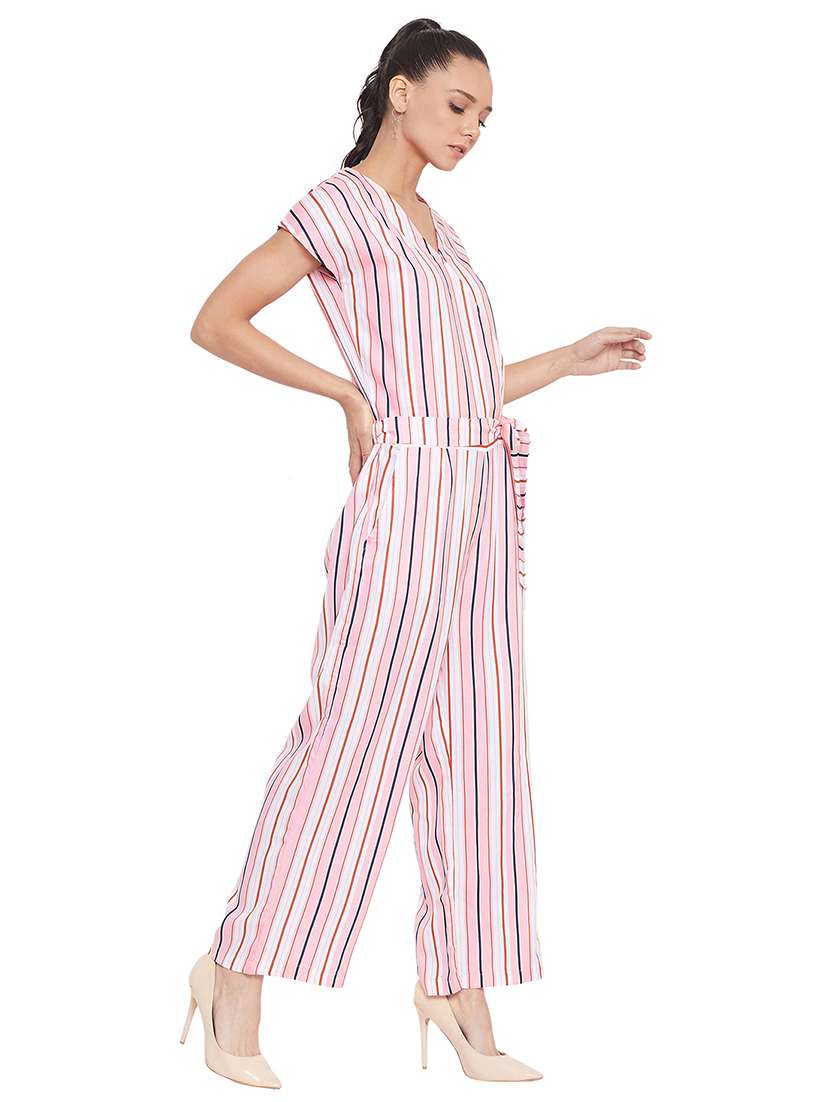 striped  full leg jumpsuit - 17533394 -  Standard Image - 1