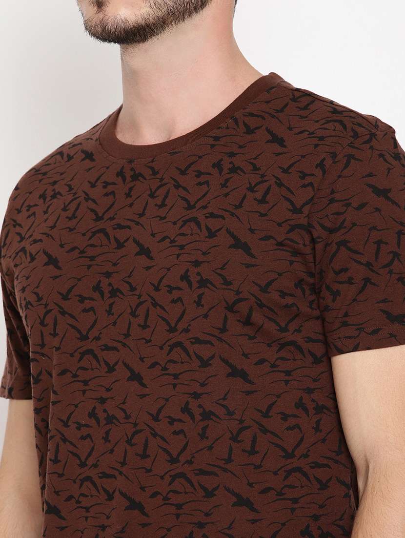 brown printed t-shirt - 17533658 - Standard Image - 6