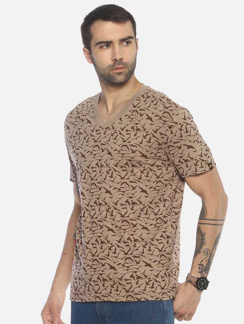 beige printed t-shirt - 17533659 -  Standard Image - 1