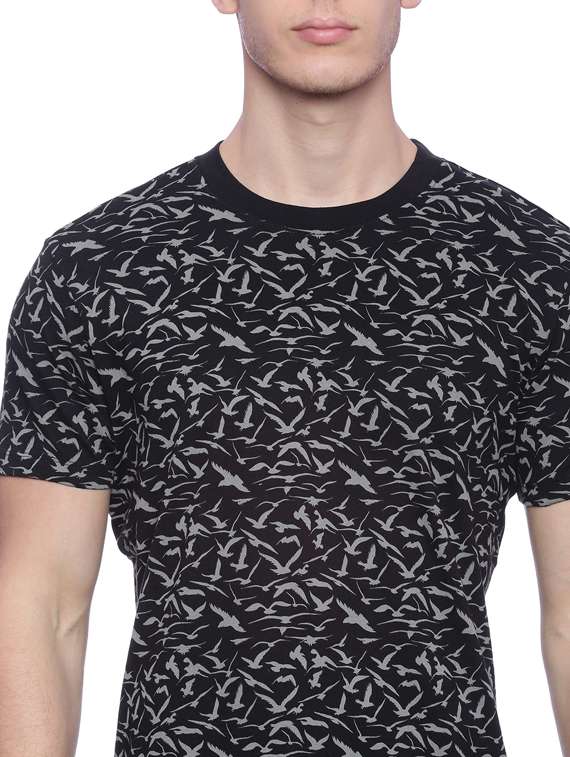 black printed t-shirt - 17533661 - Standard Image - 4