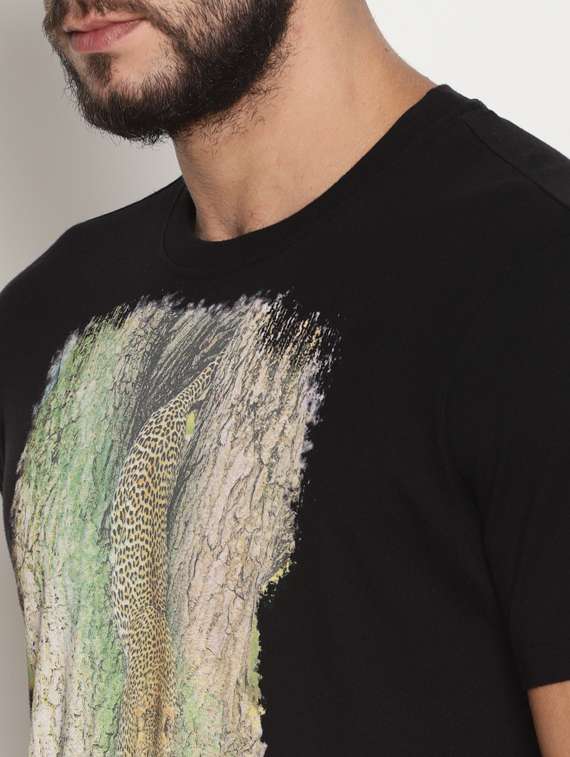 black printed t-shirt - 17533669 -  Standard Image - 4