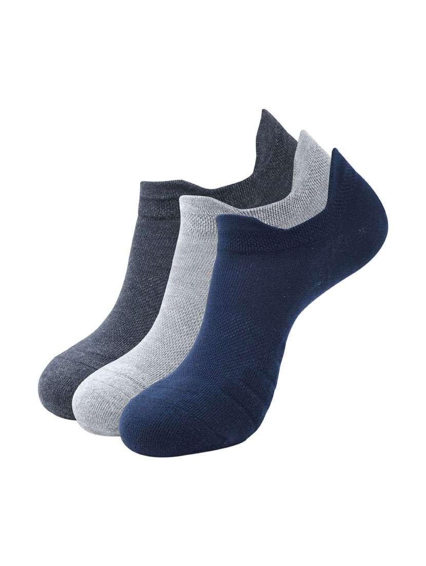 men pack of 3 solid no show sock