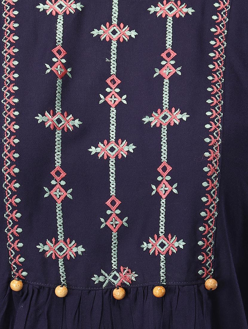 flute sleeves embroidered top - 17534799 - Standard Image - 4