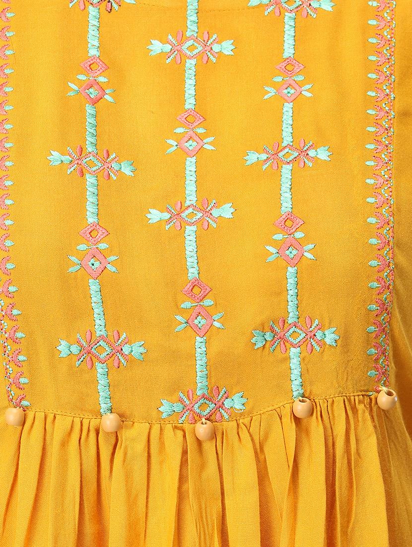 flute sleeves embroidered top - 17534800 - Standard Image - 4