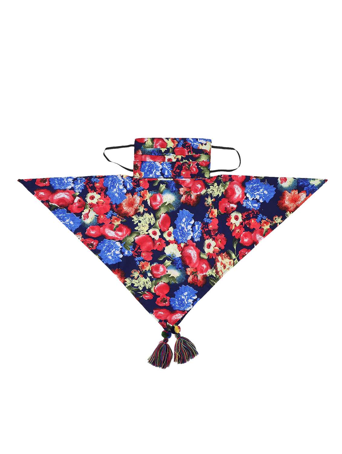 blue cotton scarf mask women - 17534989 -  Standard Image - 4