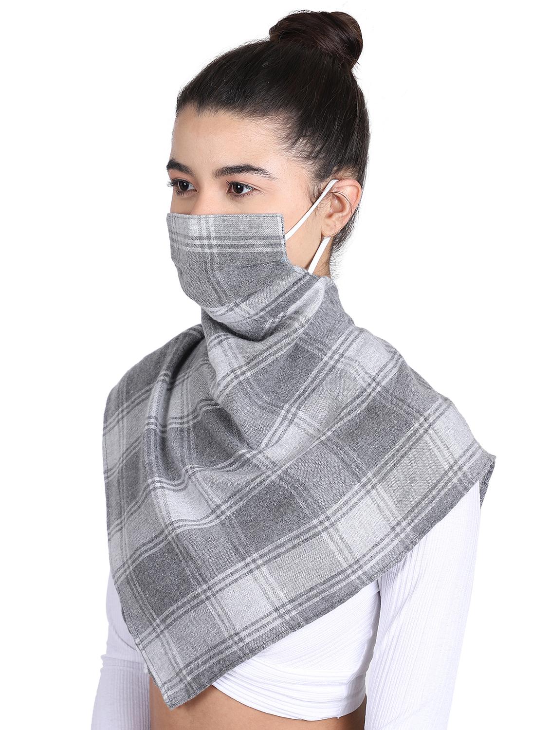 grey rayon scarf mask women - 17534991 -  Standard Image - 1