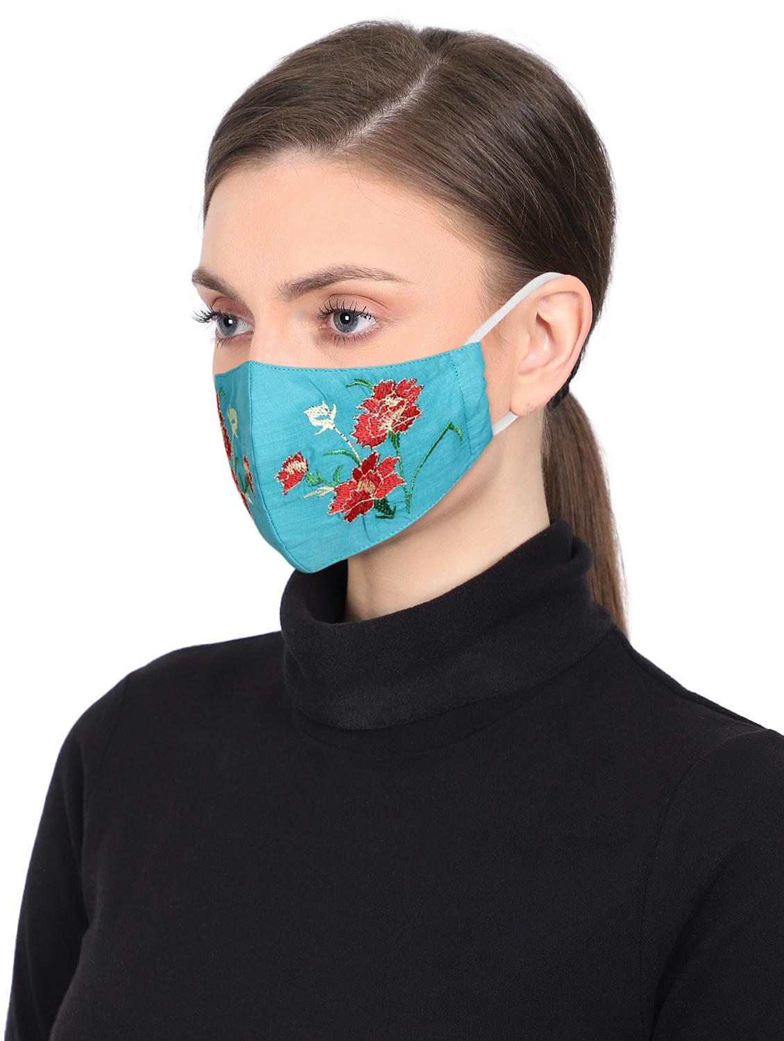 green cotton decorative women mask - 17535000 -  Standard Image - 1