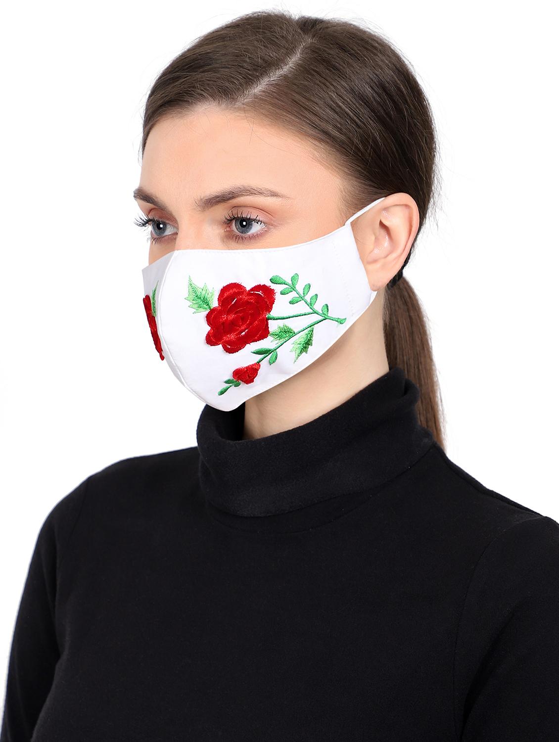 embroidered anti-pollution women mask - 17535010 - Standard Image - 1