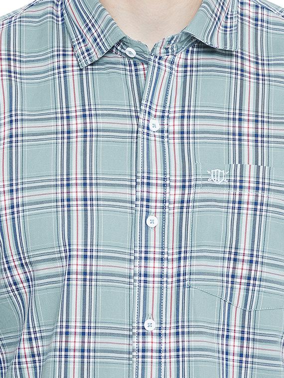 green checkered casual shirt - 17535728 - Standard Image - 4