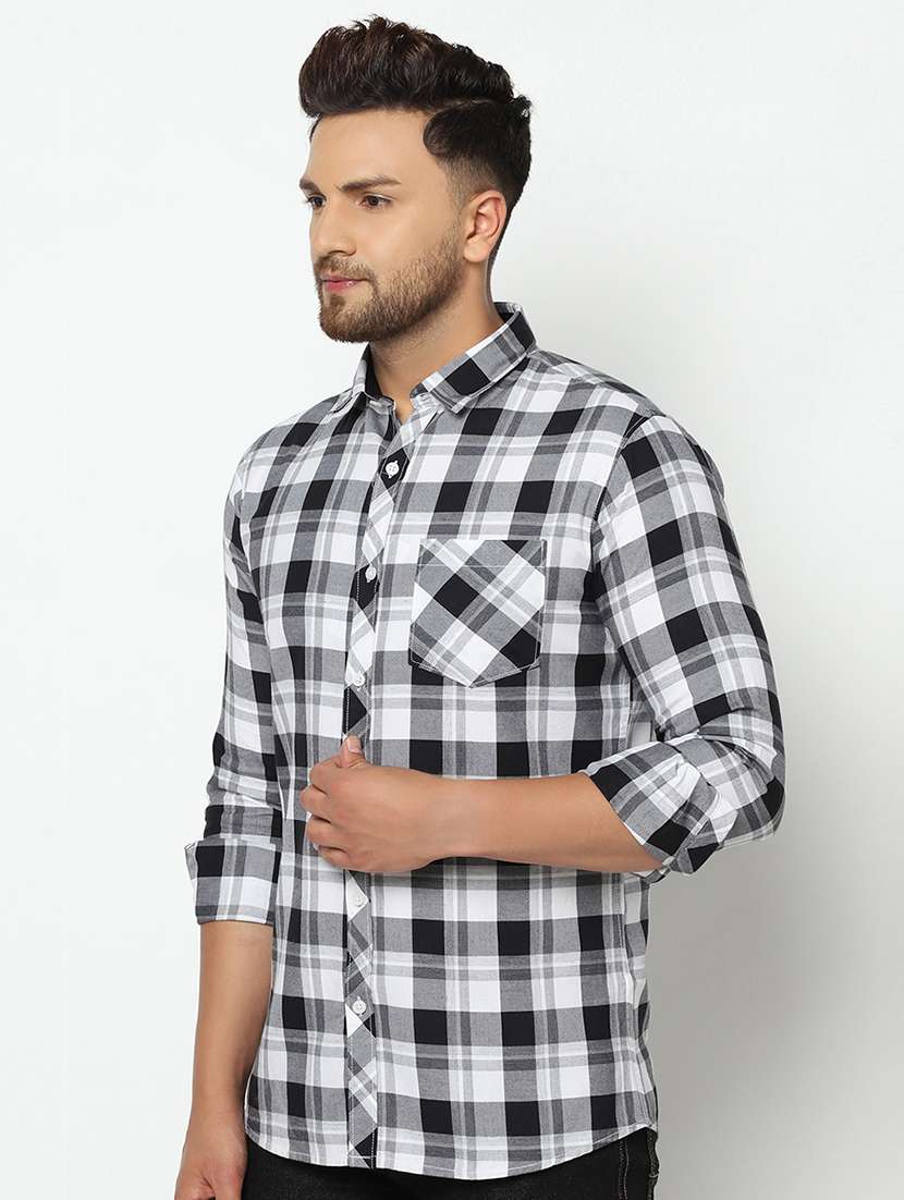white checkered casual shirt - 17535758 -  Standard Image - 1