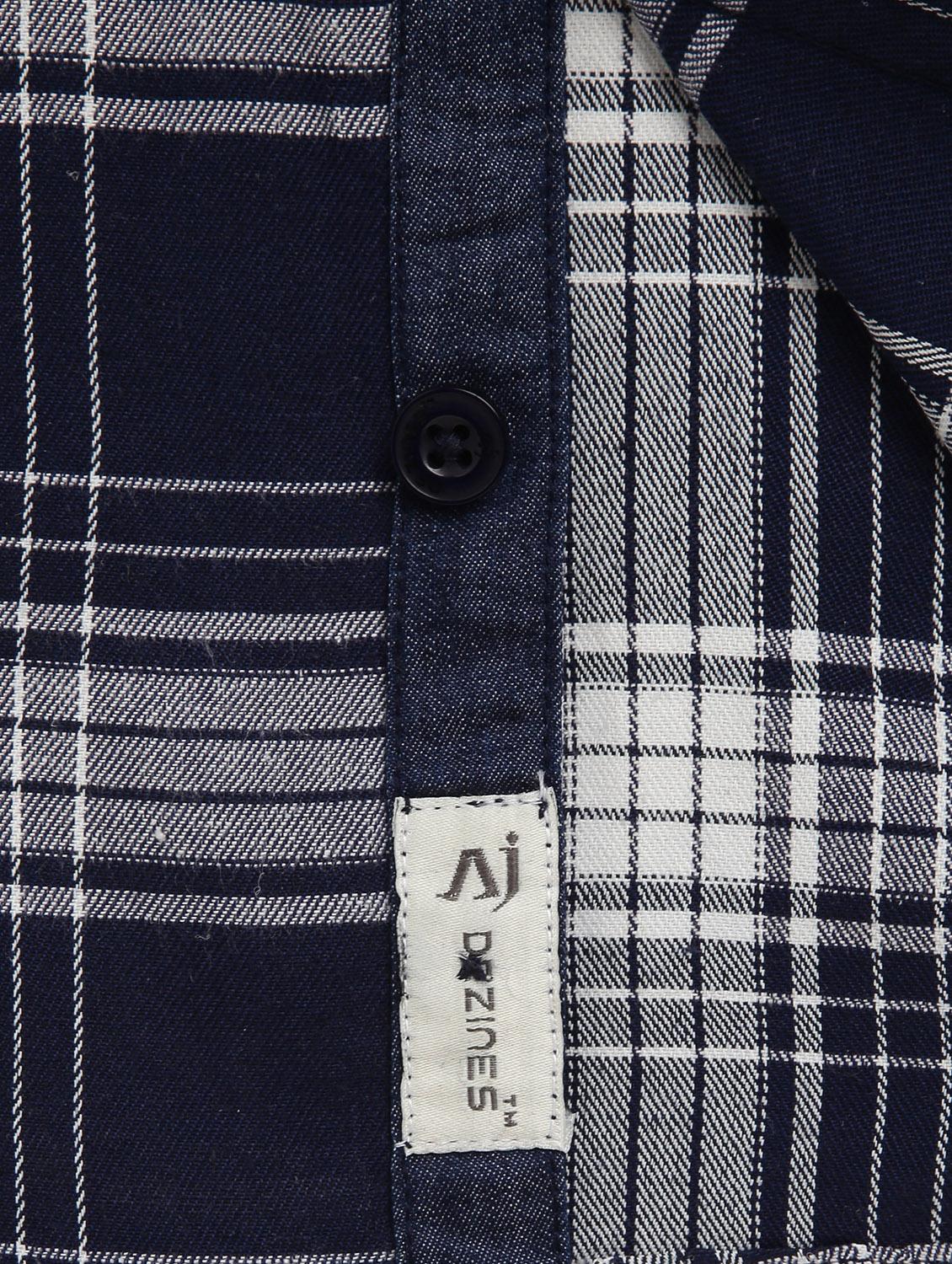 navy blue checkered shirt - 17536707 - Standard Image - 4